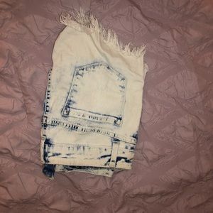 Altar’d state acid wash mid rise shorts